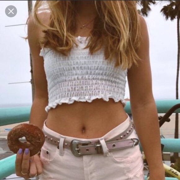 Brandy Melville Tops - Brandy Melville White Cleo